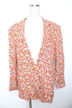 画像1: INGEBORG / 花柄テーラードジャケット F 赤 Y-25-12-01-068-LO-JA-SZ-ZY