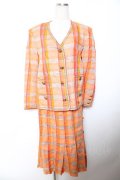 INGEBORG / マドラスチェック柄セットアップ F オレンジ Y-25-12-01-069-LO-JA-SZ-ZY