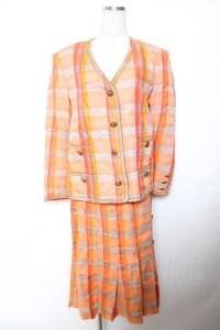 INGEBORG / マドラスチェック柄セットアップ F オレンジ Y-25-12-01-069-LO-JA-SZ-ZY