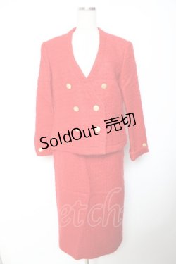 画像1: INGEBORG / ツイード風セットアップ  赤 Y-25-12-01-071-LO-JA-SZ-ZY