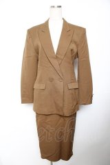 INGEBORG / ジャケット&スカート セットアップ  カーキブラウン Y-25-12-01-072-LO-JA-SZ-ZY
