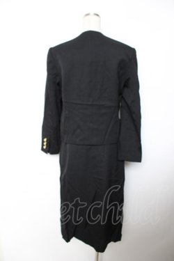 画像2: INGEBORG / ダブルボールボタンジャケット&スカートセットアップ  黒 Y-25-12-01-075-LO-SK-SZ-ZY