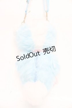 画像2: Angelic Pretty / ぽっぽBEARぬいぐるみポーチ  サックス Y-25-12-01-014-AP-BG-SZ-ZY