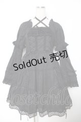 BABY, THE STARS SHINE BRIGHT / はわせドールワンピース&ヘッドドレスセット  黒×黒 Y-25-12-01-081-BA-OP-SZ-ZY