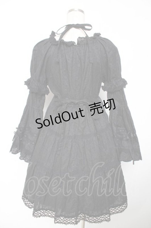 画像2: BABY, THE STARS SHINE BRIGHT / はわせドールワンピース&ヘッドドレスセット  黒×黒 Y-25-12-01-081-BA-OP-SZ-ZY (2)