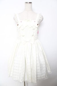Angelic Pretty / トッピングシュガージャンパースカート  アイボリー Y-25-12-01-083-AP-OP-SZ-ZY