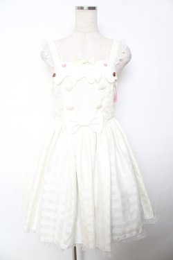 画像1: Angelic Pretty / トッピングシュガージャンパースカート  アイボリー Y-25-12-01-083-AP-OP-SZ-ZY