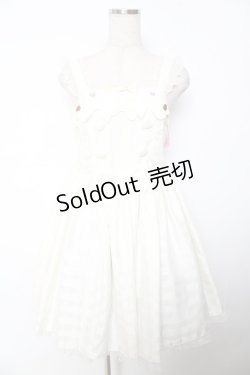 画像1: Angelic Pretty / トッピングシュガージャンパースカート  アイボリー Y-25-12-01-083-AP-OP-SZ-ZY