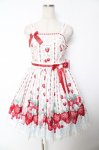 画像1: Angelic Pretty / Little Bunny Strawberryジャンパースカート  ホワイト Y-25-12-01-085-AP-OP-SZ-ZI (1)