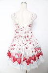 画像2: Angelic Pretty / Little Bunny Strawberryジャンパースカート  ホワイト Y-25-12-01-085-AP-OP-SZ-ZI (2)
