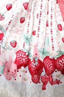 画像4: Angelic Pretty / Little Bunny Strawberryジャンパースカート  ホワイト Y-25-12-01-085-AP-OP-SZ-ZY