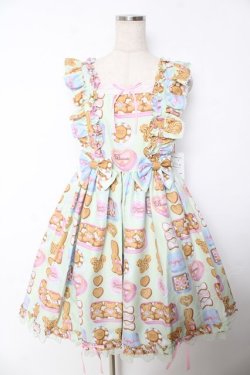 画像1: Angelic Pretty / Sweet Cookie Boxジャンパースカート  ミント Y-25-12-01-087-AP-OP-SZ-ZY