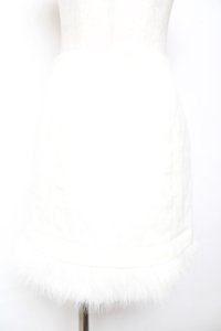 michellMacaron / 裾ファースカート XS アイボリー Y-25-12-01-089-LO-SK-SZ-ZY