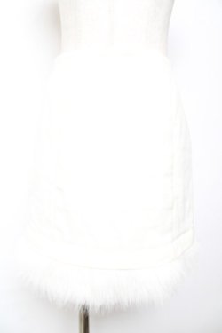 画像1: michellMacaron / 裾ファースカート XS アイボリー Y-25-12-01-089-LO-SK-SZ-ZY