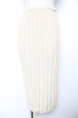 INGEBORG / ペンシル型ニットスカート  生成り Y-25-12-01-092-LO-SK-SZ-ZY