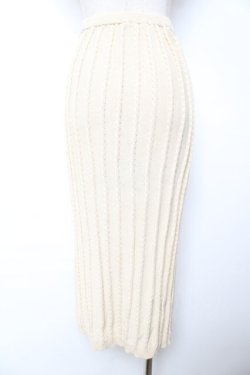 画像2: INGEBORG / ペンシル型ニットスカート  生成り Y-25-12-01-092-LO-SK-SZ-ZY