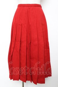 INGEBORG / デニムプリーツスカート  赤 Y-25-12-01-093-LO-SK-SZ-ZY