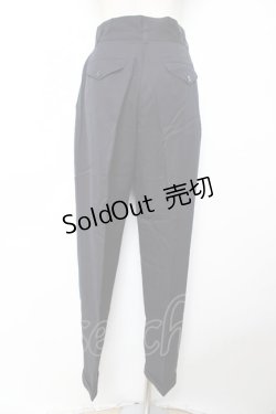 画像2: INGEBORG / タック入りテーパードパンツ  紺 Y-25-12-01-095-LO-PA-SZ-ZY