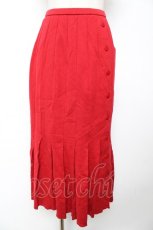 画像1: INGEBORG / プリーツニットスカート  赤Y-25-12-01-098-LO-SK-SZ-ZT593 (1)