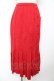 画像1: INGEBORG / プリーツニットスカート  赤 Y-25-12-01-098-LO-SK-SZ-ZY (1)
