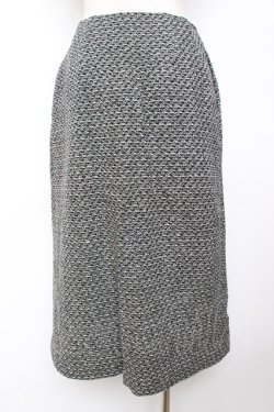 画像2: INGEBORG / リボン通しツイードスカート  黒 Y-25-12-01-100-LO-SK-SZ-ZY