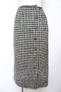 INGEBORG / 千鳥柄ウールスカート  黒 Y-25-12-01-101-LO-SK-SZ-ZY