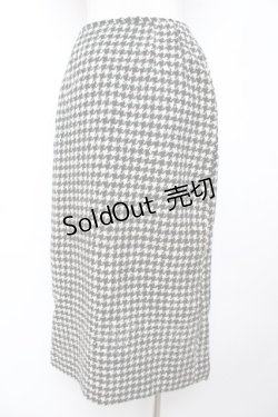 画像2: INGEBORG / 千鳥柄ウールスカート  黒 Y-25-12-01-101-LO-SK-SZ-ZY