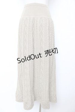 画像2: PINK HOUSE / 編みニットスカート  カーキ Y-25-12-01-102-LO-SK-SZ-ZY