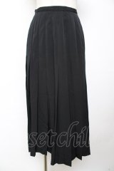 INGEBORG / プリーツスカート  黒 Y-25-12-01-104-LO-SK-SZ-ZY