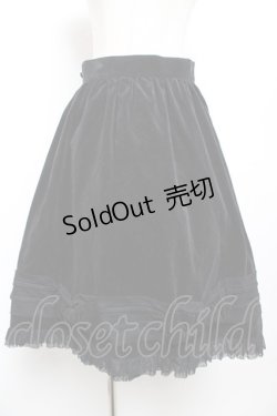 画像1: metamorphose / 別珍リボンミディアムスカート  黒 Y-25-12-01-107-ME-SK-SZ-ZT0207C