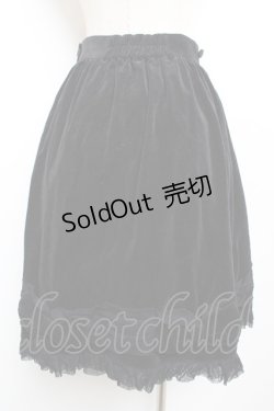 画像2: metamorphose / 別珍リボンミディアムスカート  黒 Y-25-12-01-107-ME-SK-SZ-ZT0207C