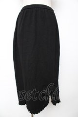 INGEBORG / 裾フリルニットスカート F 黒 Y-25-12-01-109-LO-SK-SZ-ZY