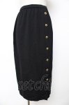 画像1: INGEBORG / フロントボタンニットスカート F 黒Y-25-12-01-110-LO-SK-SZ-ZT592 (1)