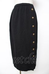INGEBORG / フロントボタンニットスカート F 黒 Y-25-12-01-110-LO-SK-SZ-ZY