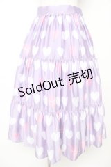 Angelic Pretty / 【渋谷限定】Dolly Heartティアードスカート  ラベンダー Y-25-12-01-111-AP-SK-SZ-ZY