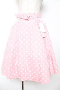 Angelic Pretty / Milkshakeドットサーキュラースカート  ピンク Y-25-12-01-113-AP-SK-SZ-ZY