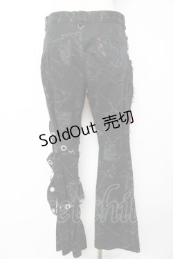 画像2: MAD / ベルトデザイン切替パンツ S 黒 Y-25-12-01-114-PU-PA-SZ-ZY