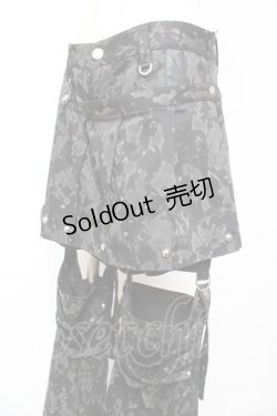 画像3: SEX POT ReVeNGe / フラップ付きレッグカバーパンツ M 黒×グレー Y-25-12-01-116-SP-PA-SZ-ZY