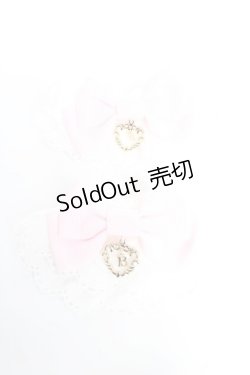 画像1: BABY, THE STARS SHINE BRIGHT / うさくみゃちゃんレースのお袖とめ  オフ白×ピンク Y-25-12-01-002-BA-ZA-SZ-ZY