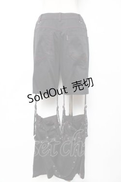 画像2: PUTUMAYO / ボンテージデタッチパンツ  黒×赤 Y-25-12-01-118-PT-PA-SZ-ZY