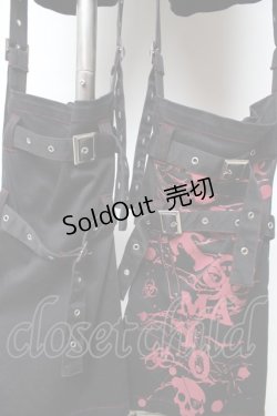 画像3: PUTUMAYO / ボンテージデタッチパンツ  黒×赤 Y-25-12-01-118-PT-PA-SZ-ZY