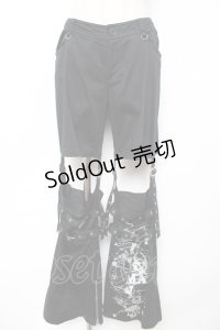 PUTUMAYO / ボンテージパンツ  黒×シルバー Y-25-12-01-119-PT-PA-SZ-ZY