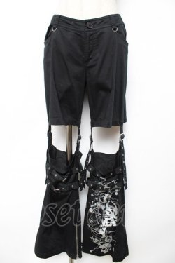 画像1: PUTUMAYO / ボンテージパンツ  黒×シルバー Y-25-12-01-119-PT-PA-SZ-ZY