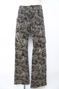 ALGONQUINS / 総柄デニムパンツ 1 ベージュ Y-25-12-01-122-AL-PA-SZ-ZS