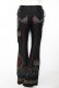 画像2: Ozz Croce / サイド編み上げ刺繍入りフレアパンツ  黒 Y-25-12-01-123-OO-PA-SZ-ZY (2)