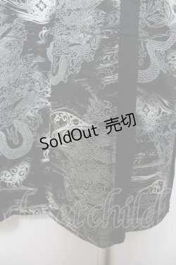 画像3: Ozz Croce / 総柄龍ptフレアスキニーパンツ  黒×白 Y-25-12-01-124-OO-PA-SZ-ZS