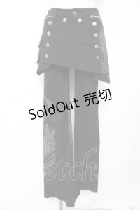 Ozz On / 龍ptスカート付きフレアパンツ  黒 Y-25-12-01-127-OO-PA-SZ-ZY