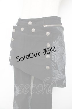 画像3: Ozz On / 龍ptスカート付きフレアパンツ  黒 Y-25-12-01-127-OO-PA-SZ-ZY