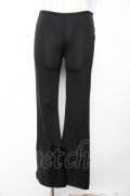 Ozz On / 裾フロッキーフレアレギパン M 黒 Y-25-12-01-128-OO-PA-SZ-ZY