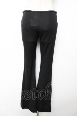 画像2: Ozz On / 裾フロッキーフレアレギパン M 黒 Y-25-12-01-128-OO-PA-SZ-ZY